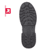Schwarze Rieker EVOLUTION Damen Stiefel W0375-00 mit einer leichten Plateausohle. Schuh Laufsohle.