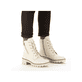 
Cremebeige Rieker Damen Schnürstiefel X5719-60 mit Schnürung und Reißverschluss. Schuh am Fuß