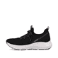 Schwarze Rieker Damen Slipper 42109-00 mit flexibler und super leichter Sohle. Schuh Außenseite.