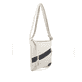 remonte Damen Handtasche Q0625-60 in Blütenweiß aus Kunstleder mit Reißverschluss. Handtasche linksseitig.