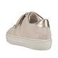 Hellbeige Rieker Damen Sneaker Low L9800-80 mit einer Schnürung. Schuh von hinten.