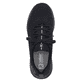 Schwarze Rieker Damen Sneaker Low 42103-01 mit flexibler Sohle. Schuh von oben.
