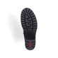 Tiefschwarze Rieker Damen Schnürstiefel Y8610-00 mit einer Profilsohle mit Blockabsatz. Schuh Laufsohle.
