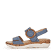 
Ozeanblaue remonte Damen Riemchensandalen R6853-14 mit einer leichten Profilsohle. Schuh Außenseite