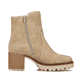 Sandbeige Rieker Damen Stiefeletten Y9060-60 mit einer Profilsohle mit Blockabsatz. Schuh Innenseite