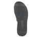 Schwarze Rieker Damen Pantoletten W0803-00 mit einer Plateausohle. Schuh Laufsohle.