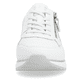 Weiße remonte Damen Sneaker D1G00-80 mit Reißverschluss sowie Ausstanzungen. Schuh von vorne.