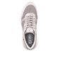 Beige Rieker Damen Sneaker Low W0601-62 mit einer leichten und griffigen Sohle. Schuh von oben.