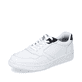 Reinweiße Rieker Herren Sneaker Low B7801-80 mit TR-Sohle mit weichem EVA-Inlet. Schuh seitlich schräg.