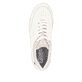 Weiße Rieker Damen Sneaker Low 41910-80 mit super leichter und flexibler Sohle. Schuh von oben.