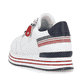 Weiße remonte Damen Sneaker D1312-82 mit Reißverschluss sowie der Komfortweite G. Schuh von hinten.