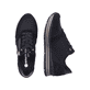 
Nachtschwarze remonte Damen Sneaker D1316-01 mit einer flexiblen Plateausohle. Schuhpaar von oben.