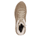 Beige Rieker Damen Sneaker High W0660-64 mit einer leichten und griffigen Sohle. Schuh von oben.