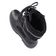 
Schwarze remonte Damen Hochschaftstiefel D0B76-01 mit griffiger Glass-Fibre Sohle. Schuhpaar von oben.