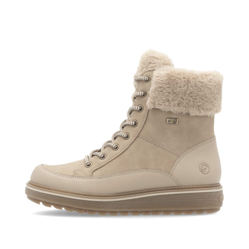 remonte Damen Schnürstiefel braunbeige