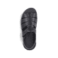 Schwarze Rieker Herren Sandalen 24262-00 mit einem Klettverschluss. Schuh von oben.