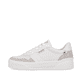Weiße Rieker Damen Sneaker Low W0701-80 mit einer strapazierfähigen Sohle. Schuh Außenseite.