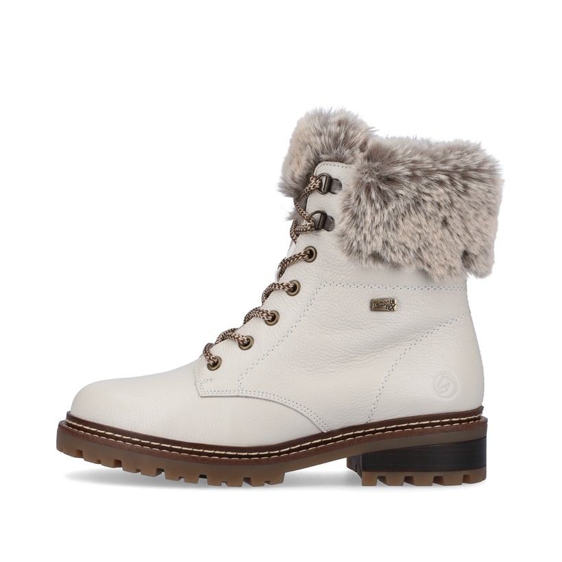 remonte Damen Schnürstiefel schneeweiß