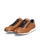 Nussbraune Rieker Herren Sneaker Low 11903-24 mit einem Reißverschluss. Schuhpaar seitlich schräg.