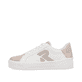 Weiße Rieker Damen Sneaker Low W0700-90 mit strapazierfähiger Plateausohle. Schuh Außenseite.
