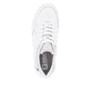 Weiße Rieker Damen Sneaker Low 41910-81 mit super leichter und flexibler Sohle. Schuh von oben.