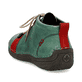 
Smaragdgrüne Rieker Damen Schnürschuhe 52507-52 mit einer schockabsorbierenden Sohle. Schuh von hinten
