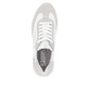 Weiße Rieker Damen Sneaker Low 42509-80 mit flexibler und super leichter Sohle. Schuh von oben.