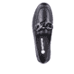 
Tiefschwarze remonte Damen Loafers D0K00-00 mit Elastikeinsatz sowie einer Profilsohle. Schuh von oben