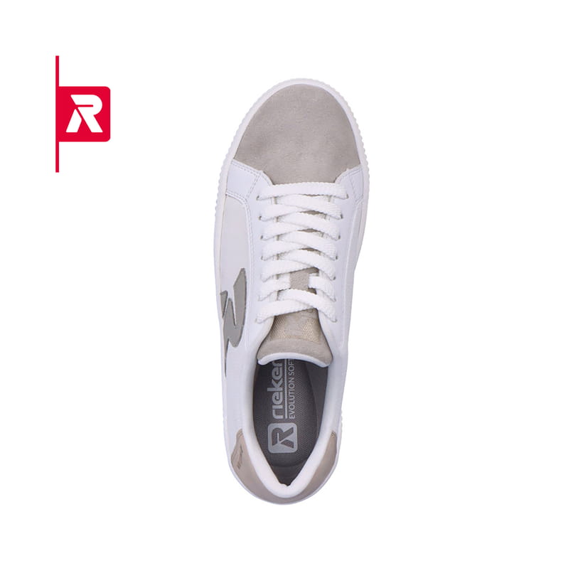 Rieker EVOLUTION Damen Sneaker vanilla-white stone-grey