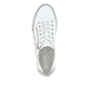 Reinweiße remonte Damen Sneaker D5826-80 mit einem Reißverschluss. Schuh von oben.