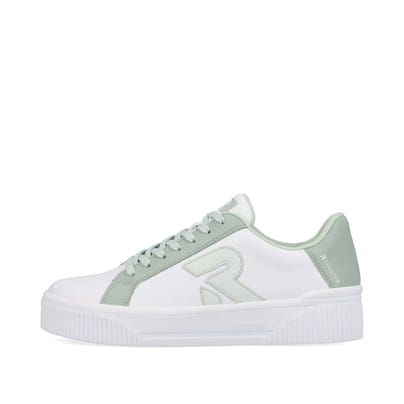 Rieker Damen Sneaker Low swan-white mint-green