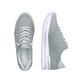 
Mintgrüne remonte Damen Sneaker D1319-52 mit einer besonders leichten Plateausohle. Schuhpaar von oben.