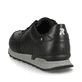 Schwarze Rieker Herren Sneaker Low U0304-00 mit leichter und griffiger Sohle. Schuh von hinten.