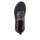 Schwarze Rieker Damen Sneaker High M4953-00 mit dämpfender und leichter Sohle. Schuh von oben.