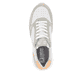 Weiße Rieker Damen Sneaker Low W0608-80 mit griffiger und leichter Sohle. Schuh von oben.