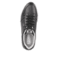 Schwarze Rieker Herren Sneaker Low 07605-00 mit flexibler Sohle. Schuh von oben.
