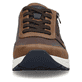 Braune Rieker Herren Sneaker Low B0701-24 mit einem Reißverschluss. Schuh von vorne.