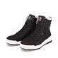 Schwarze Rieker Herren Sneaker High U0071-00 mit wasserabweisender TEX-Membran. Schuhpaar seitlich schräg.