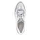 Weiße remonte Damen Sneaker D1G01-80 mit Schnürung sowie weichem Wechselfußbett. Schuh von oben.
