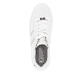 Weiße Rieker Damen Sneaker Low W0506-80 mit ultra leichter und dämpfender Sohle. Schuh von oben.