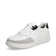 Weiße Rieker Herren Sneaker Low B7806-80 mit TR-Sohle mit weichem EVA-Inlet. Schuh seitlich schräg.