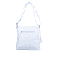remonte Damen Handtasche Q0705-80 in Kristallweiß aus Kunstleder mit Reißverschluss. Handtasche Rückseite.