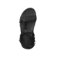 Schwarze waschbare Rieker Herren Trekkingsandalen 20802-01 mit flexibler Sohle. Schuh von oben.