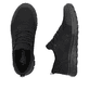 Schwarze Rieker Herren Slipper B6650-00 mit flexibler und ultra leichter Sohle. Schuh von oben, liegend.