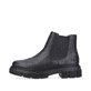 
Graphitschwarze Rieker Damen Chelsea Boots M3854-00 mit einer leichten Sohle. Schuh Außenseite
