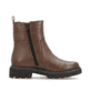 Haselnussbraune remonte Chelsea Boots D1W74-22 mit runder Zierschnalle. Schuh Innenseite.