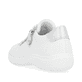 Weiße remonte Damen Schnürschuhe D1E03-80 mit einem Reißverschluss. Schuh von hinten.