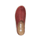 Rote Rieker Damen Clogs M2885-35 in Löcheroptik sowie einer griffigen Sohle. Schuh von oben.
