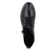 
Asphaltschwarze remonte Damen Schnürstiefel D8667-01 mit Schnürung und Reißverschluss. Schuh von oben