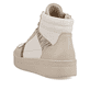 
Vanilleweiße remonte Damen Sneaker D0J71-80 mit einer besonders leichten Sohle. Schuh von hinten